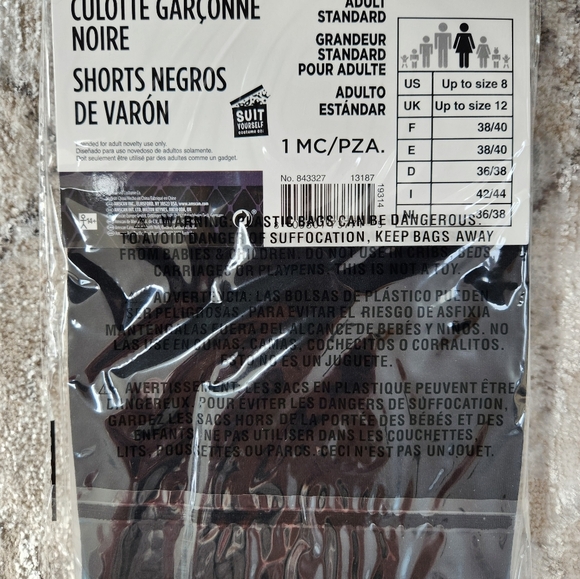 Black Boyshorts Adult Standard. New - Picture 2 of 3